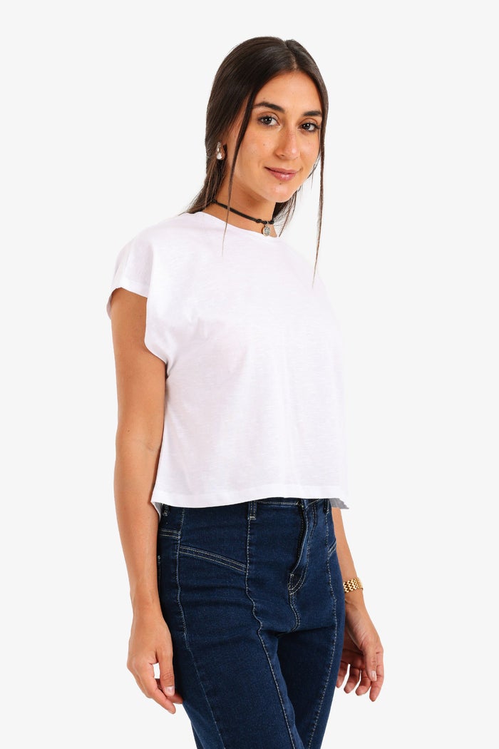 Carina Basic Cotton T-Shirt - Image 3